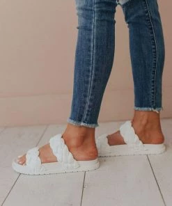 Cleo Two Braided Sandal White Sandals