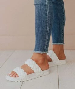 Cleo Two Braided Sandal White Sandals