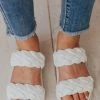 Cleo Two Braided Sandal White Sandals