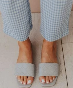 Shoes Weaved Band Sandal Ash Grey
