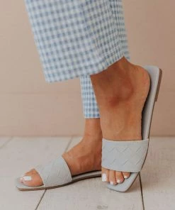 Shoes Weaved Band Sandal Ash Grey