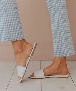 Shoes Weaved Band Sandal White