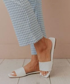 Shoes Weaved Band Sandal White