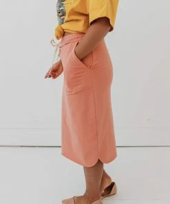Vendor-unknown Beckie Pull-On Skirt Apricot Bottoms