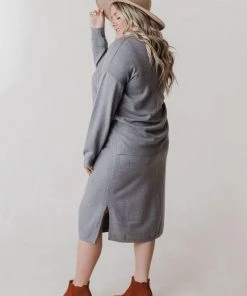 Vendor-unknown Plus Size Patty Sweater Skirt Grey