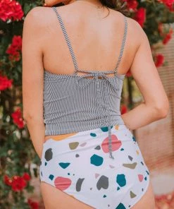 Lucy Avenue Breezy Reversible Mid Rise Bottom Flamingo And Utopia Swim