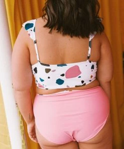 Lucy Avenue Breezy Reversible Mid Rise Bottom Flamingo And Utopia Swim