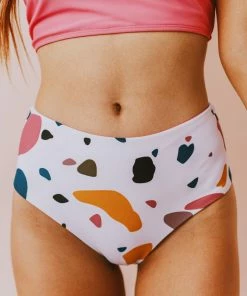 Lucy Avenue Breezy Reversible Mid Rise Bottom Flamingo And Utopia Swim