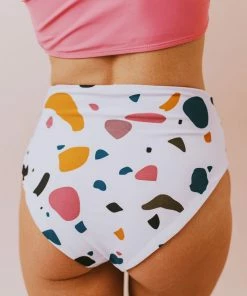 Lucy Avenue Breezy Reversible Mid Rise Bottom Flamingo And Utopia Swim