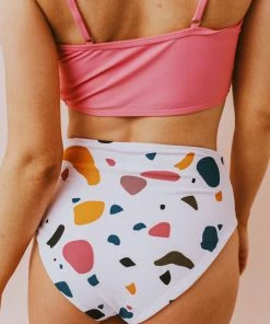 Lucy Avenue Breezy Reversible Mid Rise Bottom Flamingo And Utopia Swim