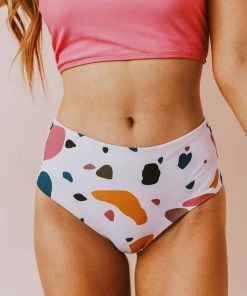 Lucy Avenue Breezy Reversible Mid Rise Bottom Flamingo And Utopia Swim