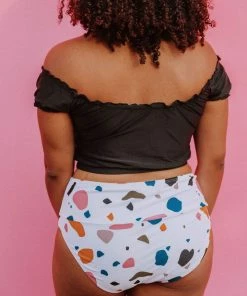 Lucy Avenue Destin Off The Shoulder Top Black Swim