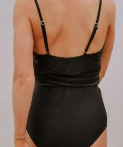 Lucy Avenue Swim Puerto Rico Cutout One Piece Black