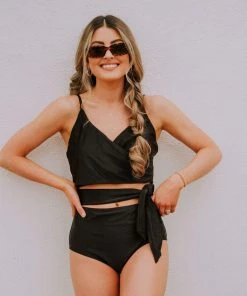 Lucy Avenue Swim Puerto Rico Cutout One Piece Black