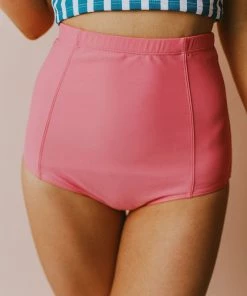 Lucy Avenue Swim Sun Kissed High Rise Bottom Flamingo
