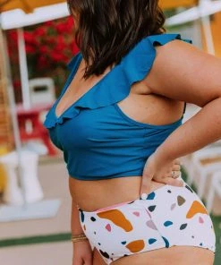 Lucy Avenue Tulum Ruffle Top Lagoon 25 Lucy Avenue Tulum Ruffle Top Lagoon