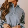 Vendor-unknown Elenoa 3/4 Snap Button Pullover Dusty Blue