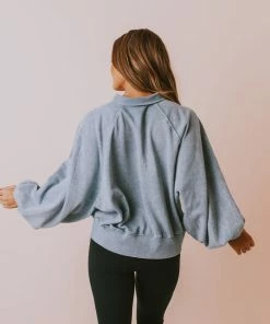 Vendor-unknown Elenoa 3/4 Snap Button Pullover Dusty Blue