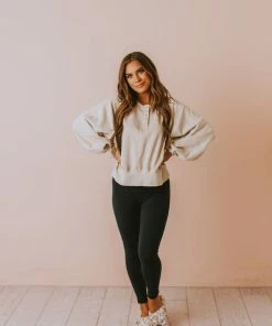 Vendor-unknown Tops Hattie Long Sleeve Pullover Natural