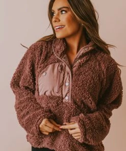 Vendor-unknown Scout Half Button Down Pullover Cocoa