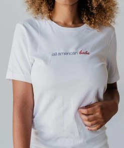 Tops All American Babe Embroidered Tee
