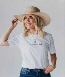 Tops All American Babe Embroidered Tee