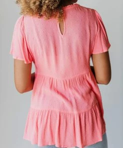 Tee Candice Swiss Dot Layered Peplum Tops