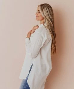 Vendor-unknown Tops Donnie Button Down Top Ivory