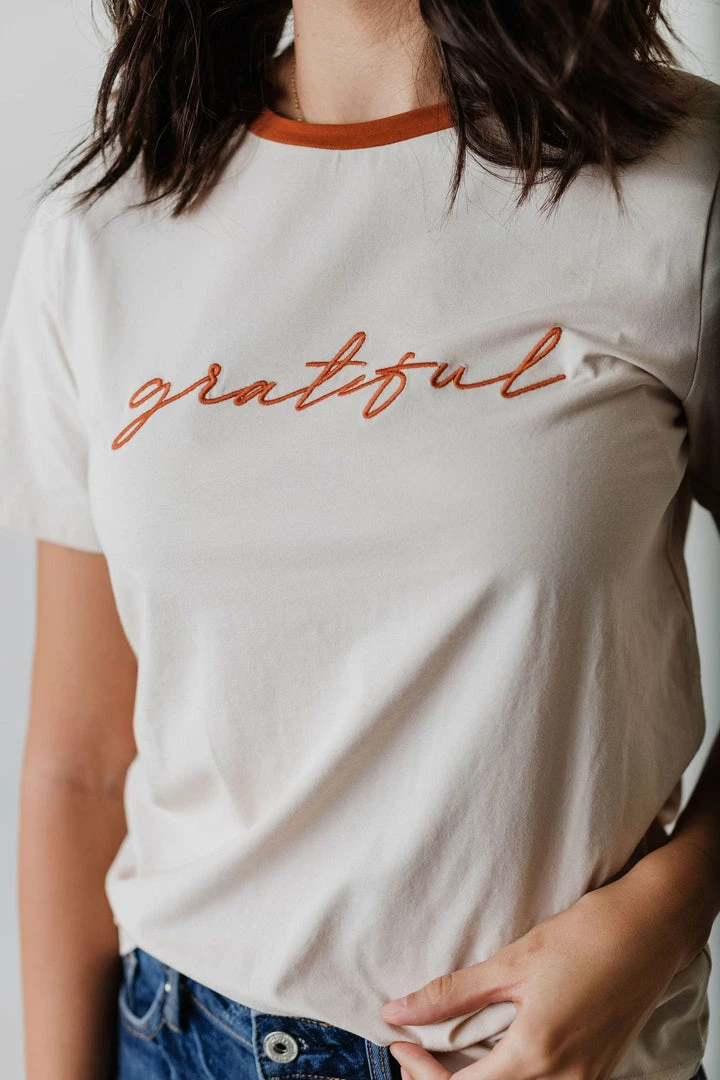 Vendor-unknown Grateful Embroidered Tee Tops 4 Vendor-unknown Grateful Embroidered Tee Tops