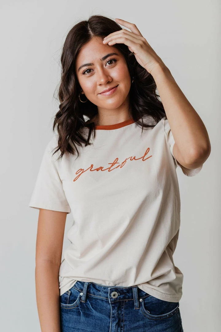 Vendor-unknown Grateful Embroidered Tee Tops 8 Vendor-unknown Grateful Embroidered Tee Tops