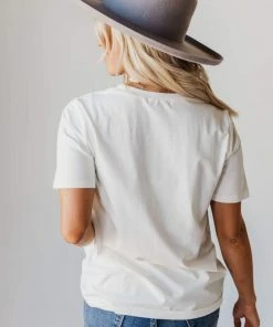 Vendor-unknown Tops EXCLUSIVE! Julia Embroidered Leaf Circle Tee