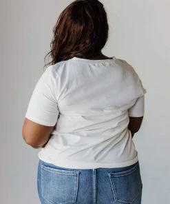 Vendor-unknown Tops EXCLUSIVE! Julia Embroidered Leaf Circle Tee