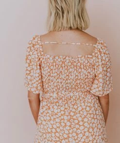 Lexi Floral Jumpsuit Apricot Dresses