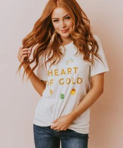 Vendor-unknown Heart Of Gold Tee Cream