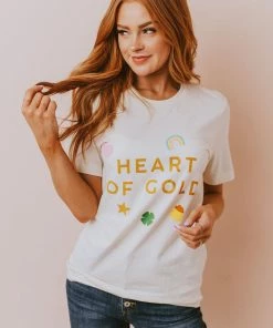 Vendor-unknown Heart Of Gold Tee Cream