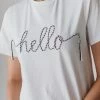 Hello Graphic Tee Tops