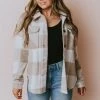 Lucy Avenue Abigail Plaid Jacket Khaki