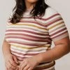 Vendor-unknown Tops Plus Size Janna Striped Sweater Top 1 Vendor-unknown Tops Plus Size Janna Striped Sweater Top