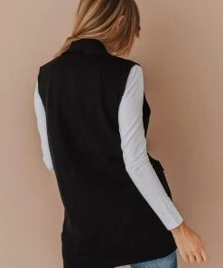 Vendor-unknown Kait Sleeveless Sweater Vest Black