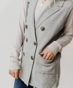 Vendor-unknown Kait Sleeveless Sweater Vest Heather Grey