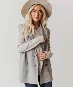 Vendor-unknown Kait Sleeveless Sweater Vest Heather Grey