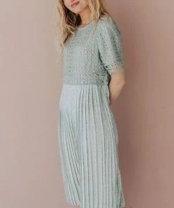 Vendor-unknown Katerina Pleated Dress Mint
