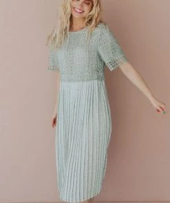 Vendor-unknown Katerina Pleated Dress Mint