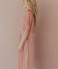 Vendor-unknown Dresses Katerina Pleated Dress Rose Tan 15 Vendor-unknown Dresses Katerina Pleated Dress Rose Tan