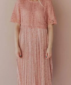 Vendor-unknown Dresses Katerina Pleated Dress Rose Tan 12 Vendor-unknown Dresses Katerina Pleated Dress Rose Tan