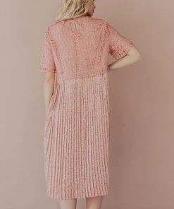 Vendor-unknown Dresses Katerina Pleated Dress Rose Tan 16 Vendor-unknown Dresses Katerina Pleated Dress Rose Tan