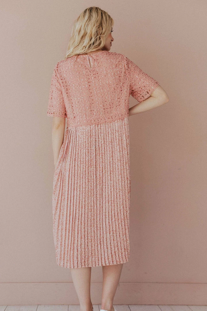 Vendor-unknown Dresses Katerina Pleated Dress Rose Tan 9 Vendor-unknown Dresses Katerina Pleated Dress Rose Tan