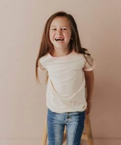 Vendor-unknown KIDS Sequin Sleeve Tee Pink