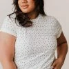 Vendor-unknown Plus Size Lizzy Polkadot Tee Shirt Ivory Tops 1 Vendor-unknown Plus Size Lizzy Polkadot Tee Shirt Ivory Tops