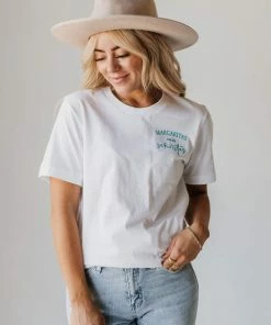 Tops Margaritas With My Señoritas Embroidered Tee
